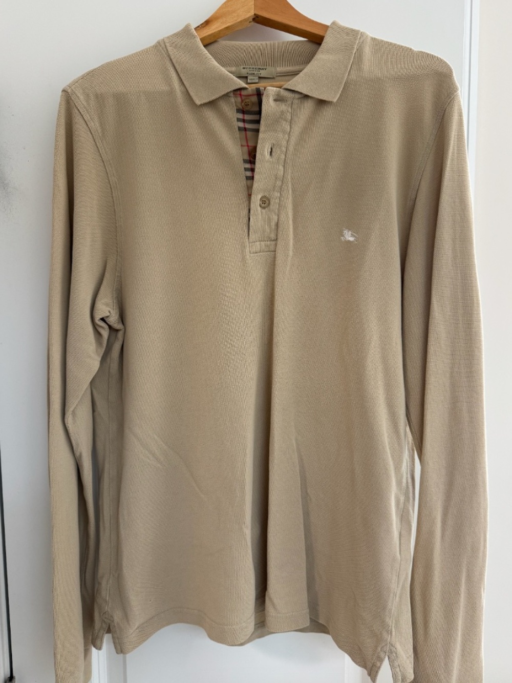 Burberry Long-sleeve Cotton Polo Shirt